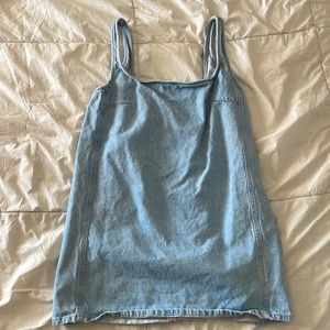 zara denim mini dress